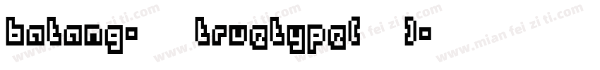 batang-常规 truetype(韩文)字体转换